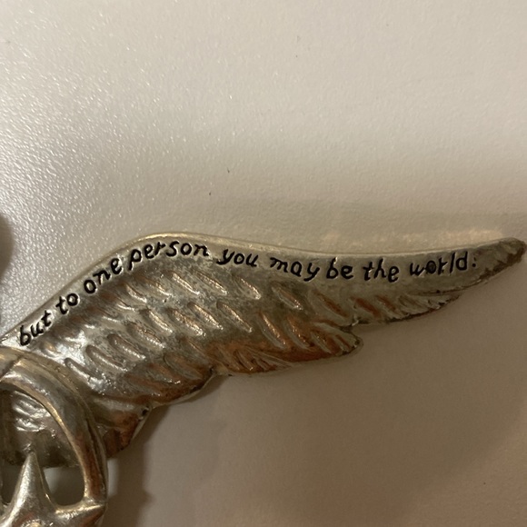 Three Pewter Serenity Angels with Quotes in handmade bag - Picture 8 of 13